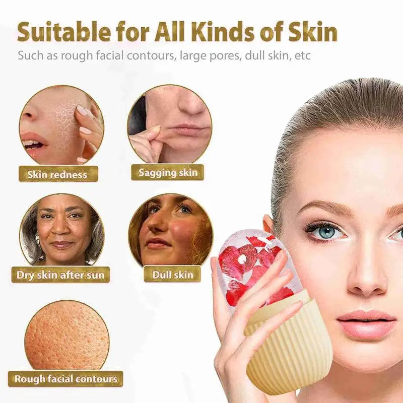 Bare Anatomy Ice Facial Roller – De-Puffing & Pore-Refining Cold Therapy Tool